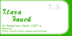 klara hauck business card